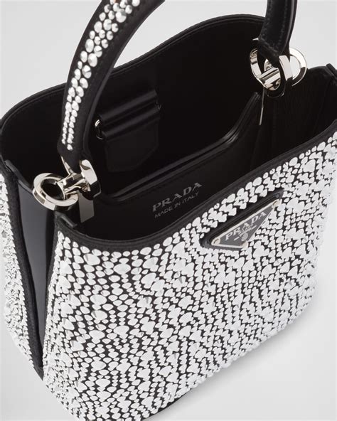 prada panier satin bag with crystals|Prada.